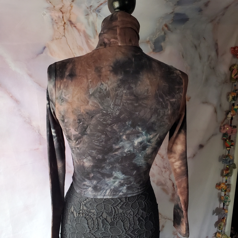 Garage Tie Dye Cropped Turtleneck - Picture 4 of 5
